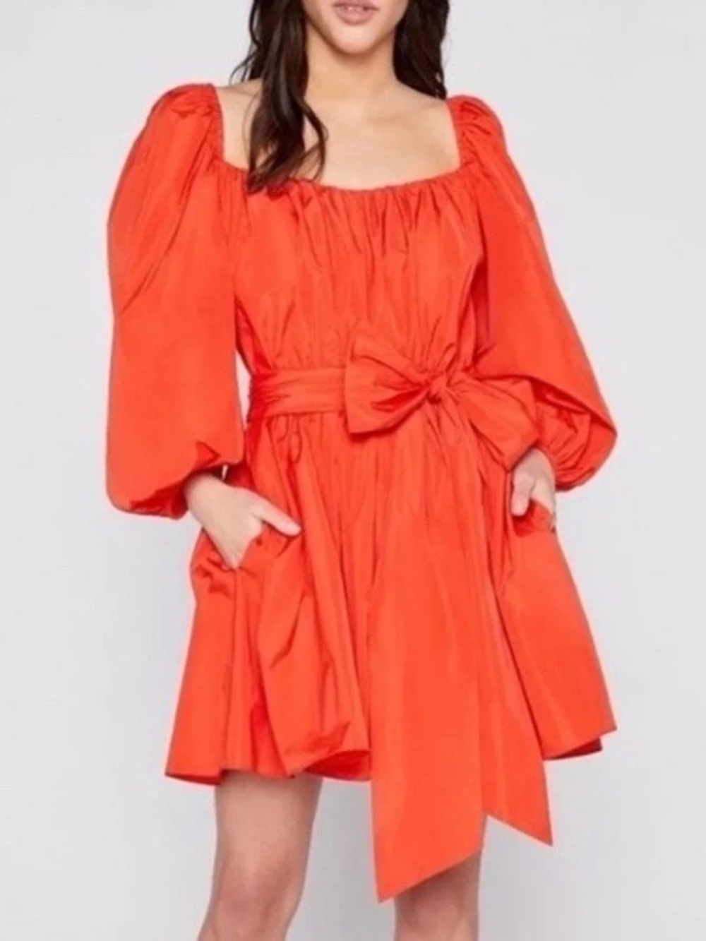 Cinq a Sept Delilah Mini‎ Dress Size 8  Fire Coral Fit and Flare Designer Party